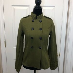 Mossimo Utility & Style Camo green button front jacket high collar jacket